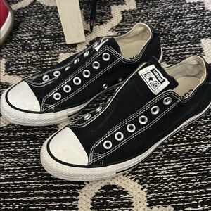 Converse Black and White Slip-On Sneakers